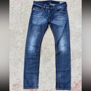 Diesel Thavar Jeans Men 31x32 (act 34 x 33) Blue Slim Skinny Stretch Dark Wash